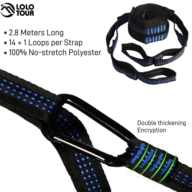 290x140cm Camping Drawstring Hammock Can Accommodate Up To 700 Pounds Of Portable Portable Hammock For Indoor And Outdoor Hiking image 4