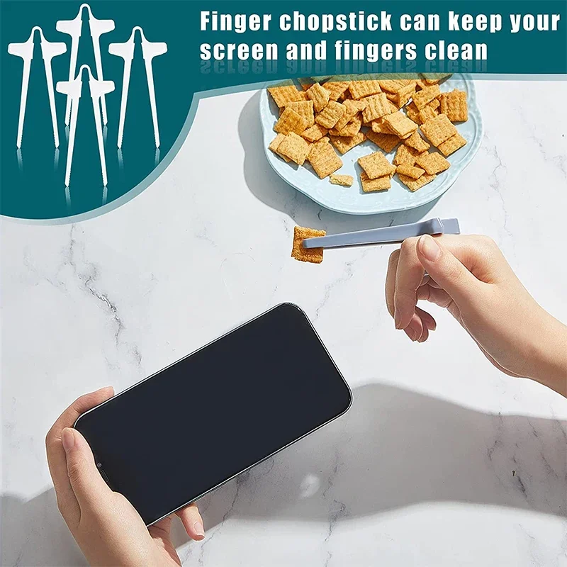 Finger Chopsticks Game Player Snack Chopstick Holder Plastic Game Finger Sets Game Controller Training Learning Chopsticks