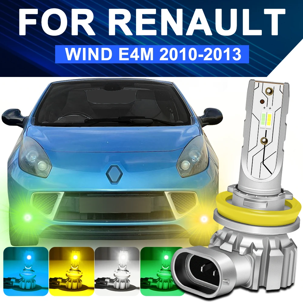 

For Renault Wind E4M 2010 2011 2012 2013 Front LED Fog Light Bulb Switchback Dual Color LED Fog Lamp White Yellow Green Ice Blue
