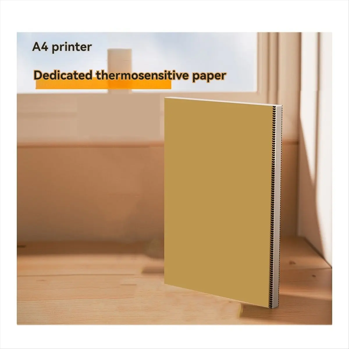 ABAN 100 Sheets A4 Thermal Paper for A40 Portable Printer Quick Drying Long Term Retention Period Folded Paper
