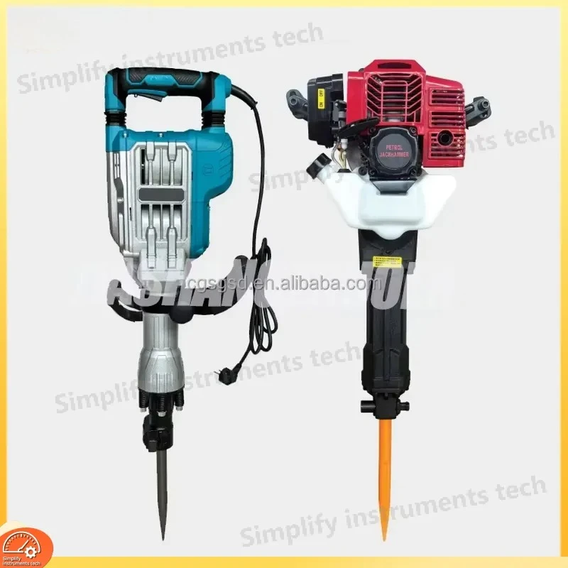 58CC Gas Pile Driver 4 Stroke Portable Post Hole Digger Earth Auger Fence Post Hammer Heavy Duty Ground Drilling