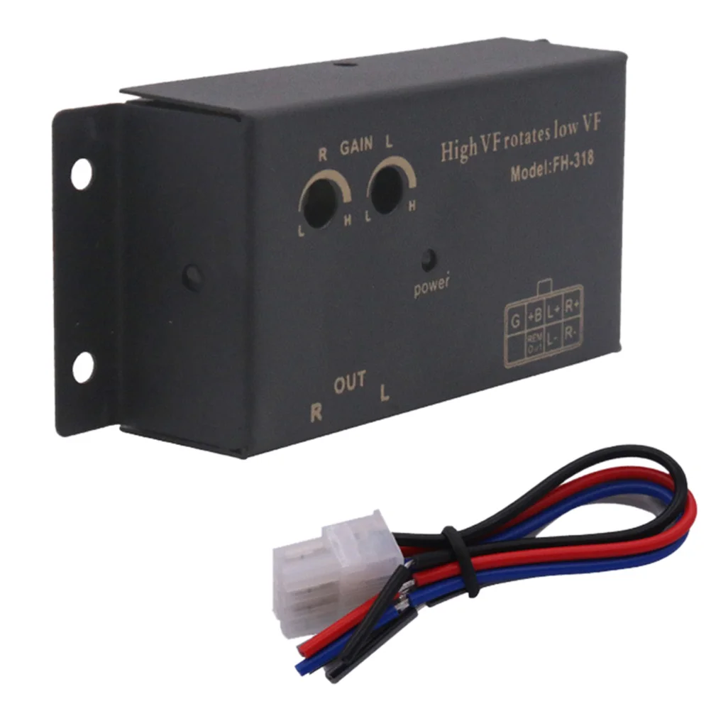 

Digital Audio Converter Stereo Speaker Tool Adjustable Delay Function Car Travel Portable ABS Material Frequency Conversion