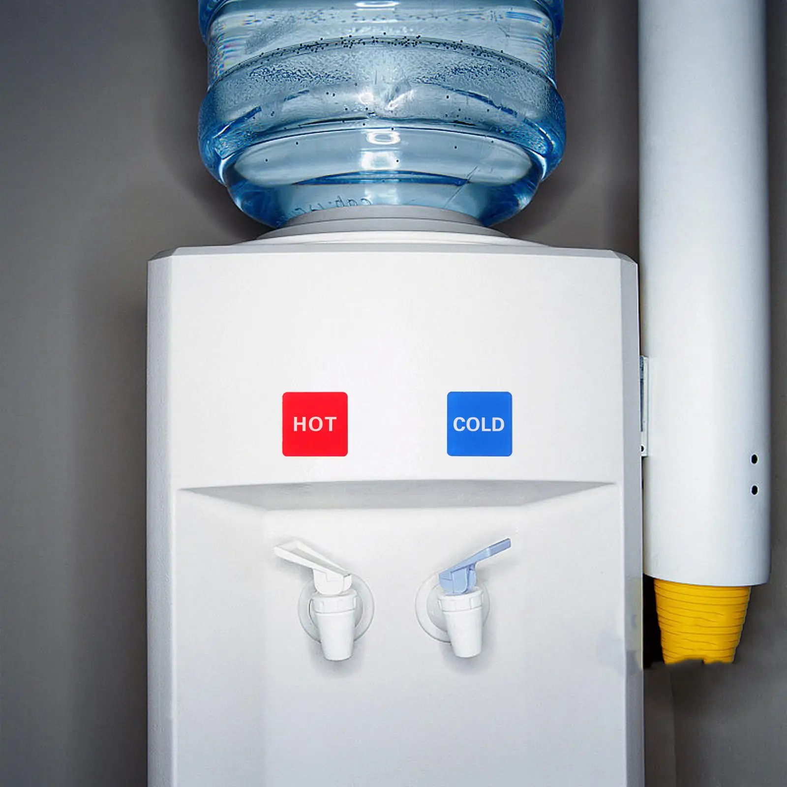 6 Pairs Hot and Cold Water Labels Stick Sign Cover Stickers for Shower Compatible The