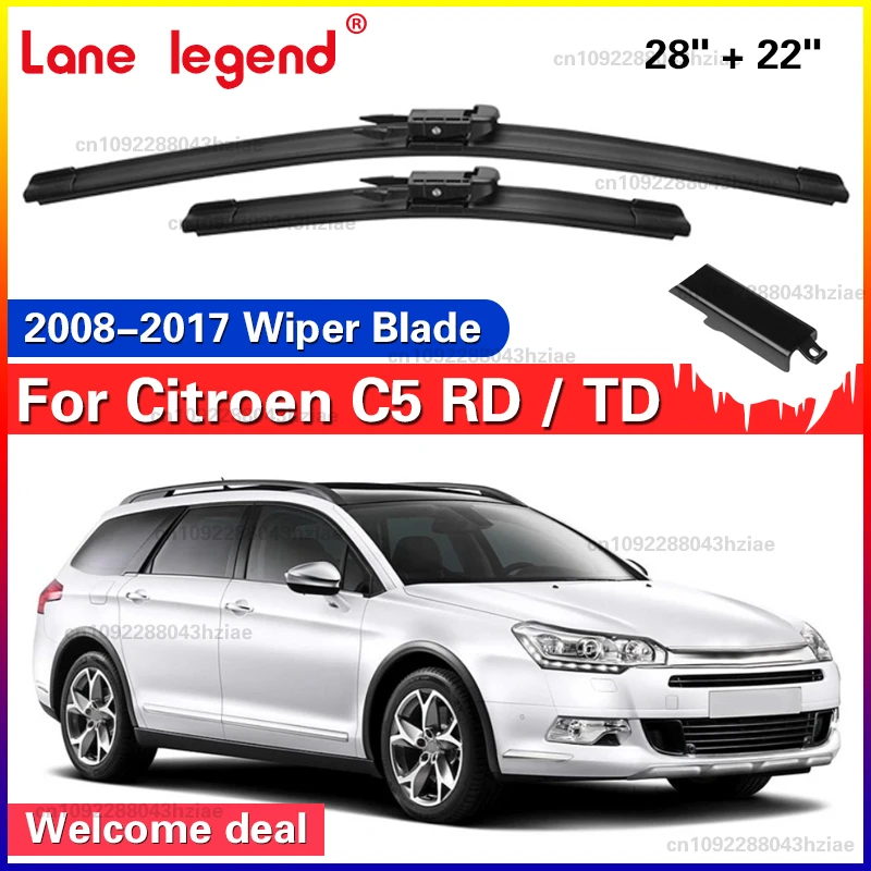 Limpiaparabrisas delanteros para Citroen C5 RD / TD 2008 - 2017 parabrisas ventana limpia cepillos de lluvia de coche 28 "+ 22"