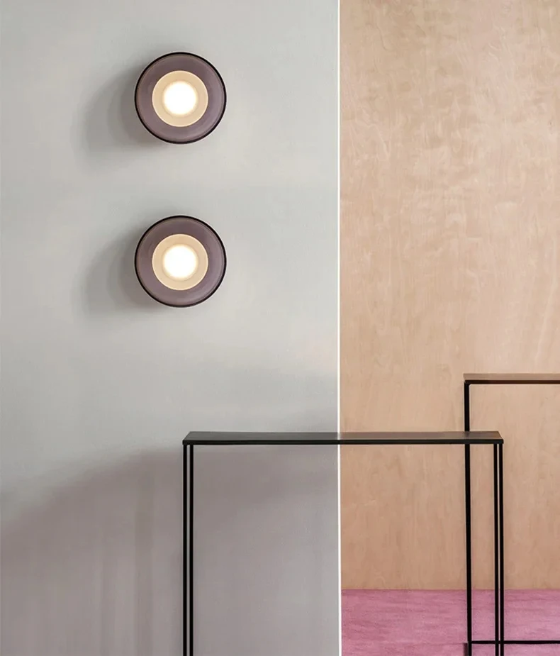 

Bowl shaped LED wall lamp, transparent gray glass wall lamp, living room, bedroom, dining room wall lamp YX180TB