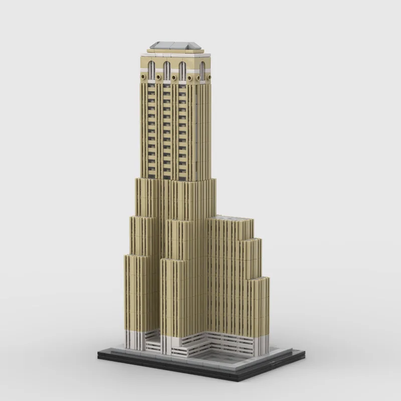 لعبة مكعبات البناء MOCA نموذج سلسلة ناطحة السحاب، المربع المركزي رقم. 1 1:800 نموذج مقياس، لعبة التجميع الإبداعية، هدية المهرجان #3