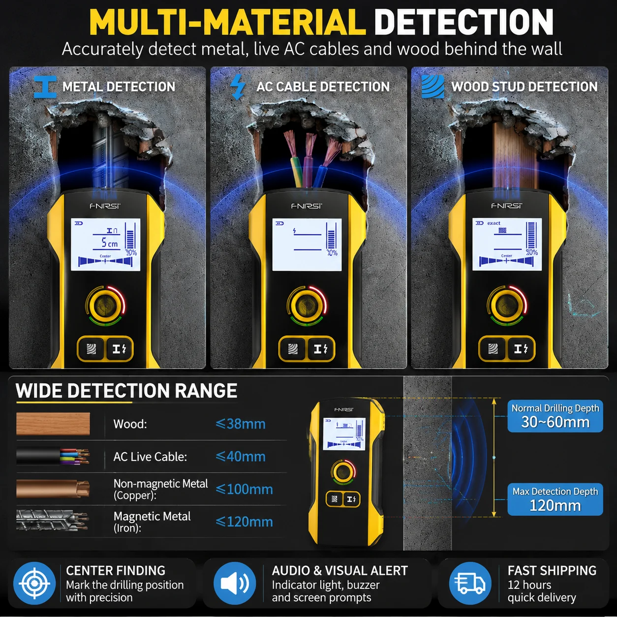 FNIRSI WD-01 Multifunctional W - Ground Penetrating Radar Scanner ulasan dan harga