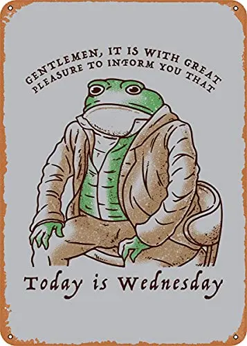  Today is Wednesday Vintage Look Metal Sign Art Prints Retro Gift 8x12 Inch