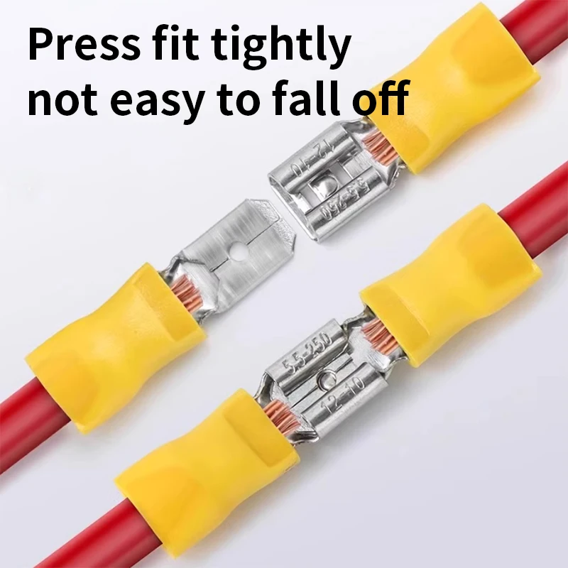 122/180pcs FDFD/FDD/MDD1.25/2/5.5 quick connect terminal boxed fully insulated cold pressed terminal plug spring AWG22-10
