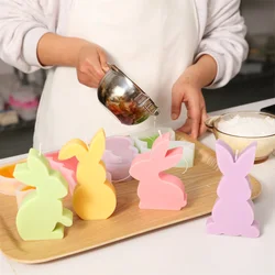 Boowan Nicole Easter Bunny Candle Silicone Mold Cute Rabbit Aromatherapy Candle Soap Making Mould Home Ornaments