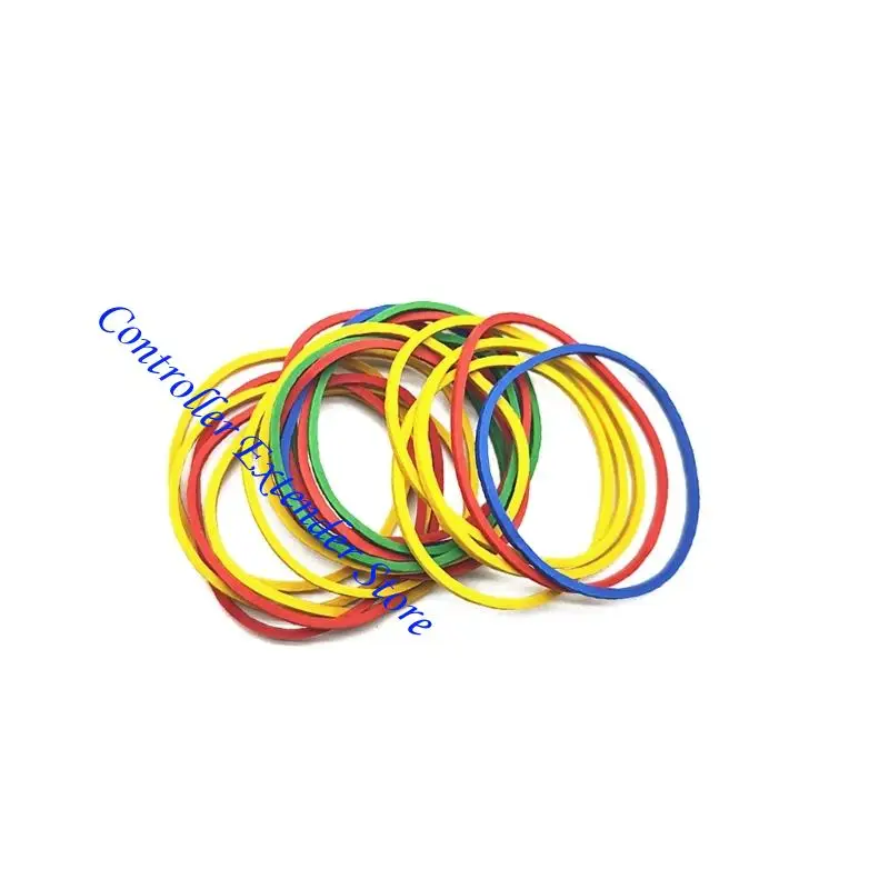N84Bマルチサイズの弾性ラバーバンド400の鮮やかな色のセットホームオフィススクールクラフトプロジェクト用の厚い柔軟な素材