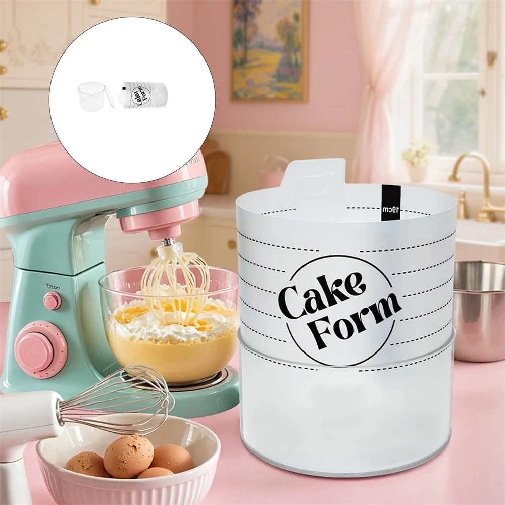 Moule à gâteau rond réglable 1/2/3 pièces, outils rétractables pour fondant, anneau à gâteau en mousse, anneau de cuisson en acrylique, cercle pour gâteau en mousse