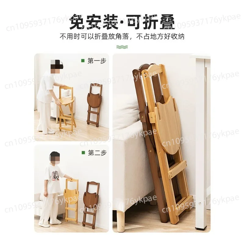 Foldable Bar Chair High Stool Home Checkout Page Bar Restaurant Back Chair Living Room