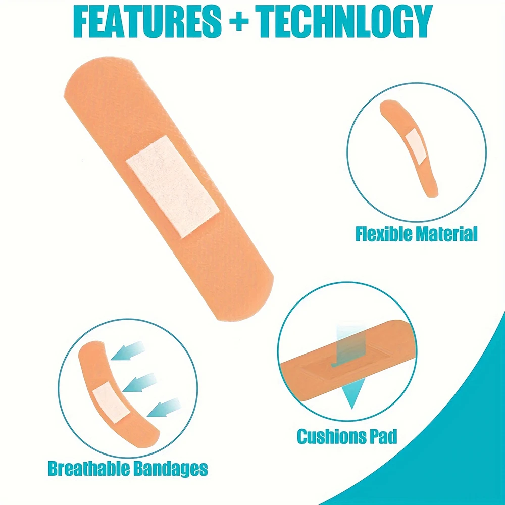 100/200/300 قطعة أشكال متنوعة الإسعافات الأولية مقاوم للماء الجرح ضمادة تنفس الفرقة المعونة للمنزل السفر مجموعات الطوارئ