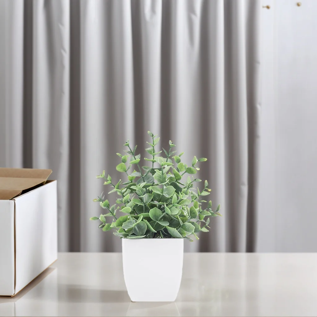 Künstliche Bonsai-Kunstpflanzen, Mini-Kunststoff, grüne Topfpflanze, für den Innenbereich, Zuhause, Büro, Tisch, Raumdekoration, Weihnachtsgeschenke – Detail 3