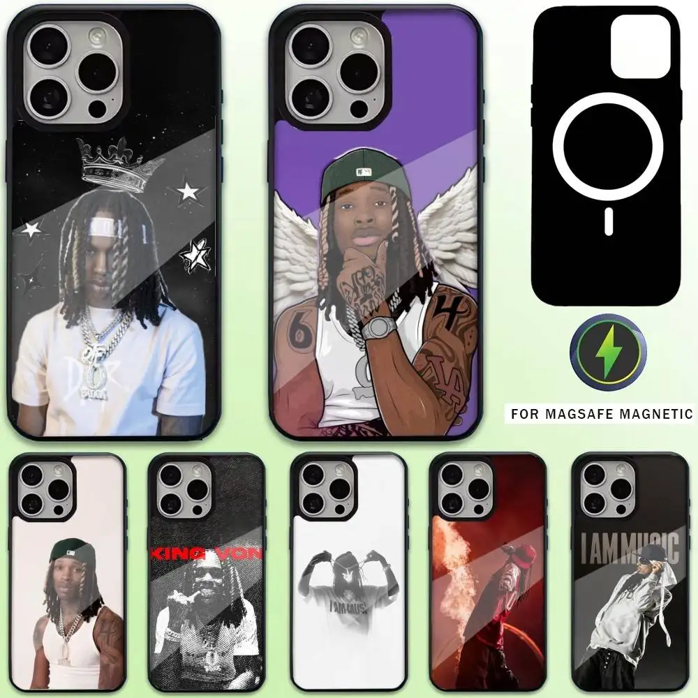 

Rap K-King V-Von Phone Case For iPhone17,16,15,14,13,12,11 Plus,Pro Max Magnetic For Magsafe Wireless Charging