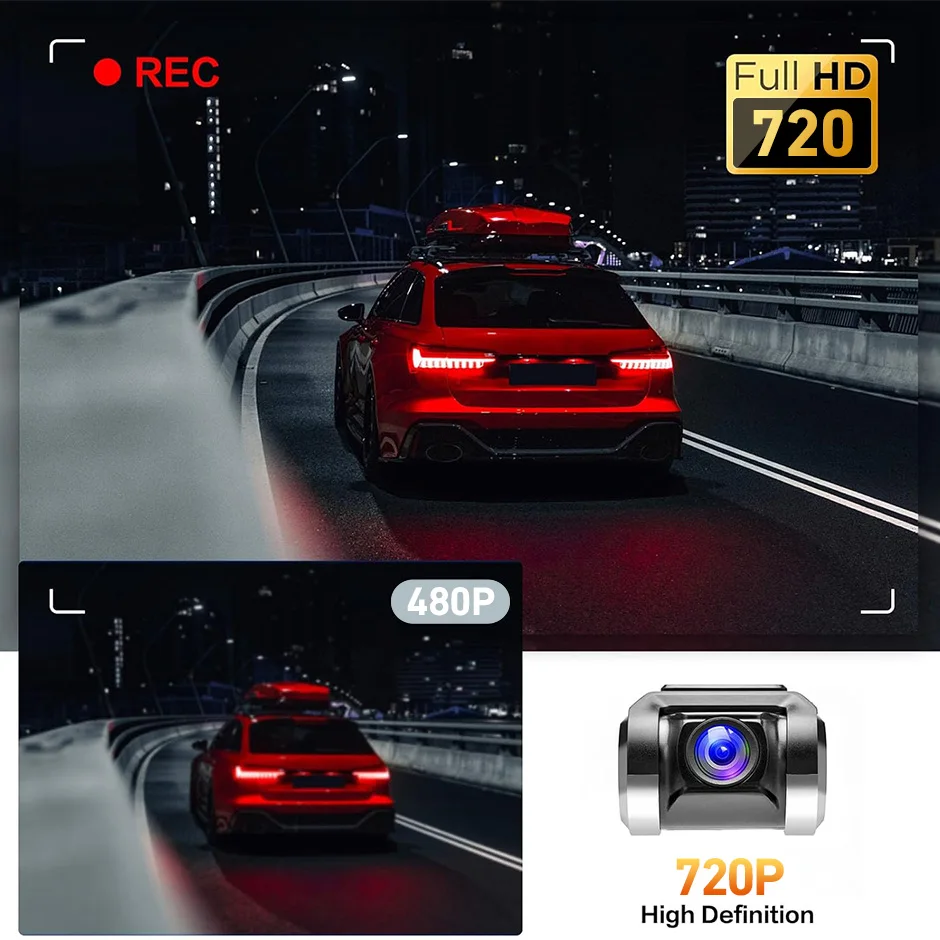 GreenYi Full HD Car DVR Dash Cam For DVD Android Player ADAS LDWS Navigation Auto Audio Voice Alarm Video Recorder Easy Install