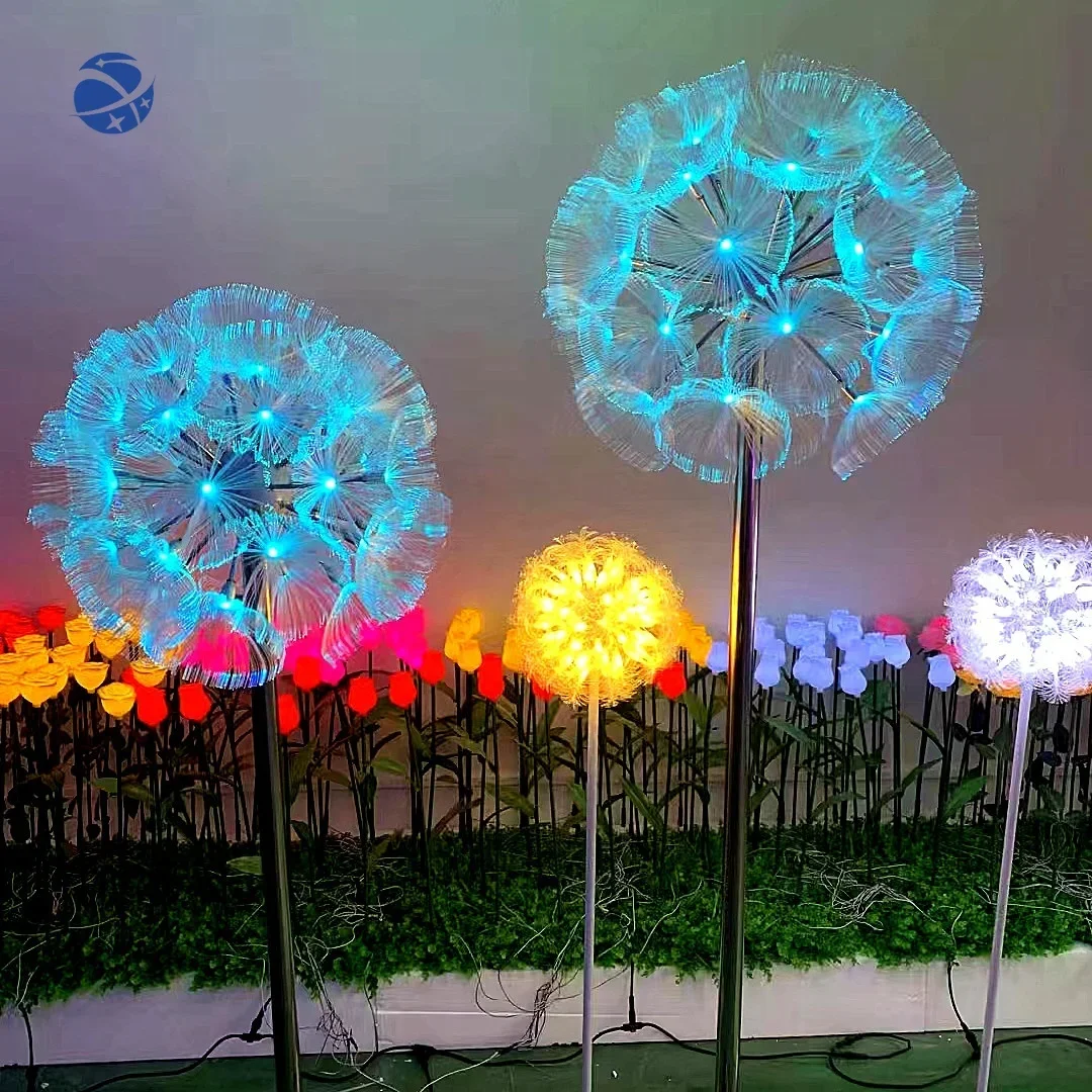 

Dia60cm CE RoHs RGB LED Fiber Optic Dandelion Festival Light For Holiday