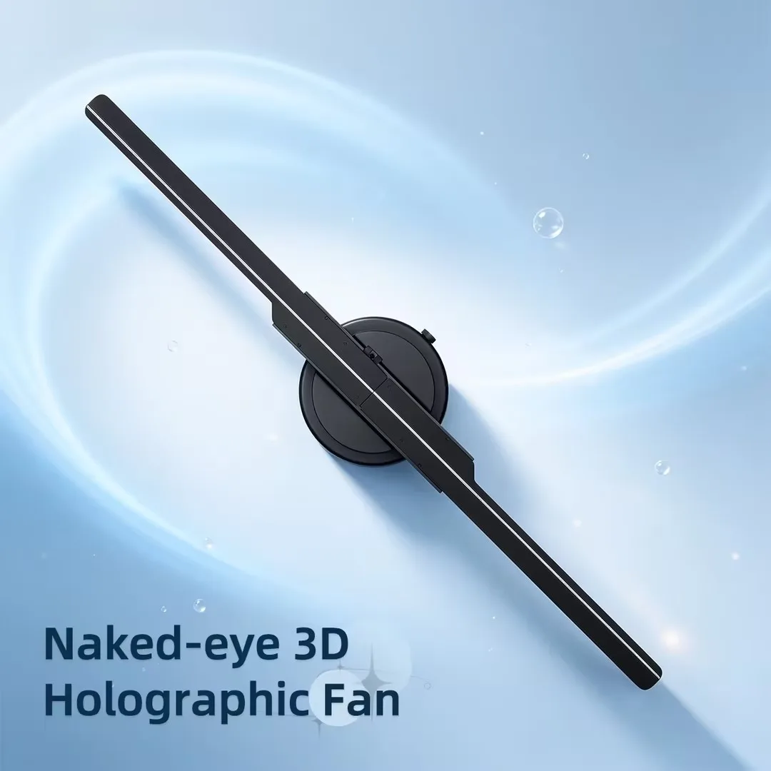 42cm 3D Holographic Fan 224 LED Rotating Hologram Projector For Store Mall Advertising Sign Support WiFi Remote APP Control