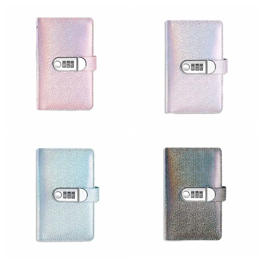 50Sheets Saving Money Binder PU Leather Bright Crystal Budget Binder with Lock Refillable Portable Planner Organizer