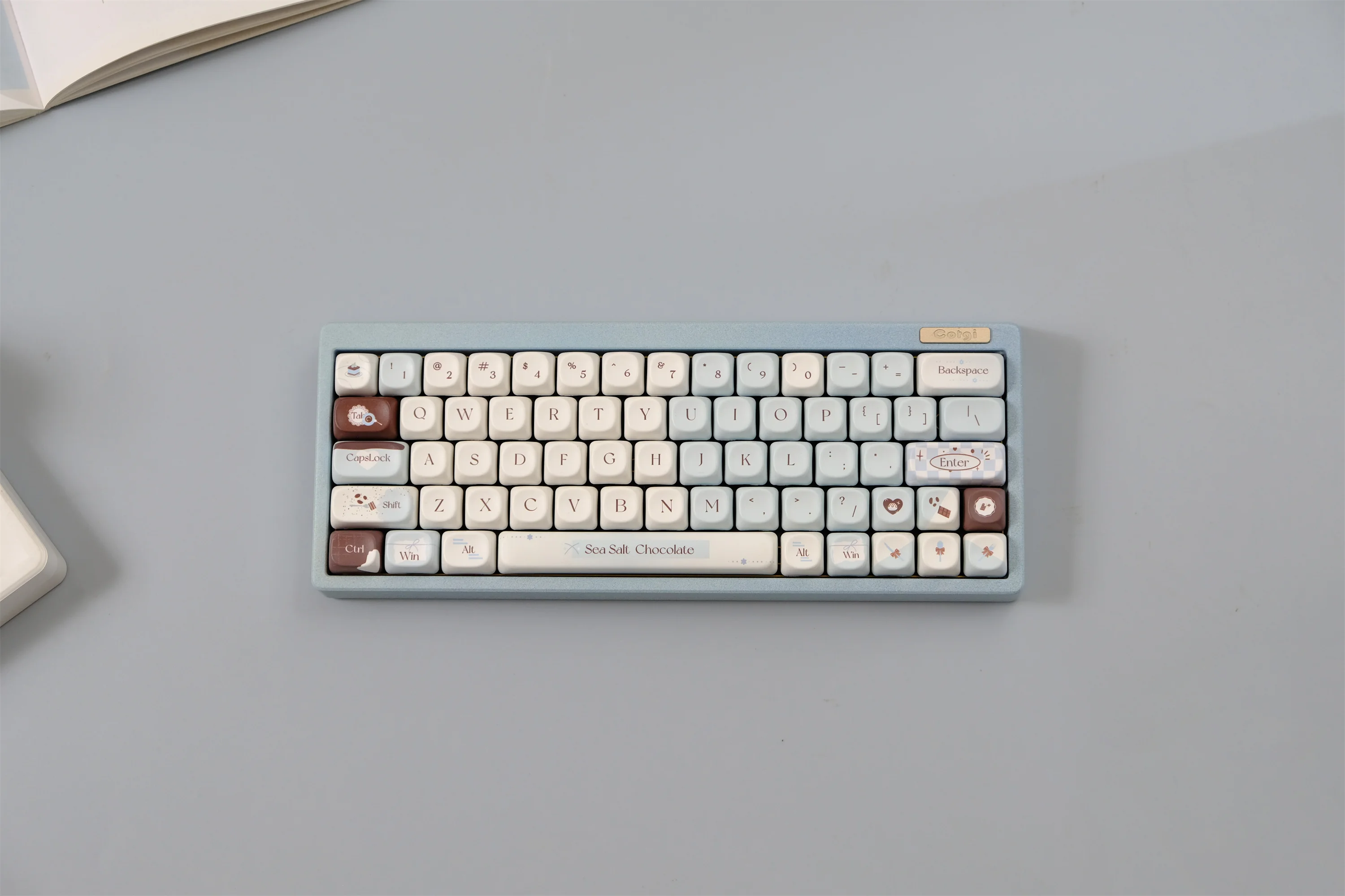 Sea Salt Chocolate Keycaps 126 Keys PBT Material MOA XOA Profile DYE-SUB Personalized For CHERRY MX Switch Mechanical Keyboard