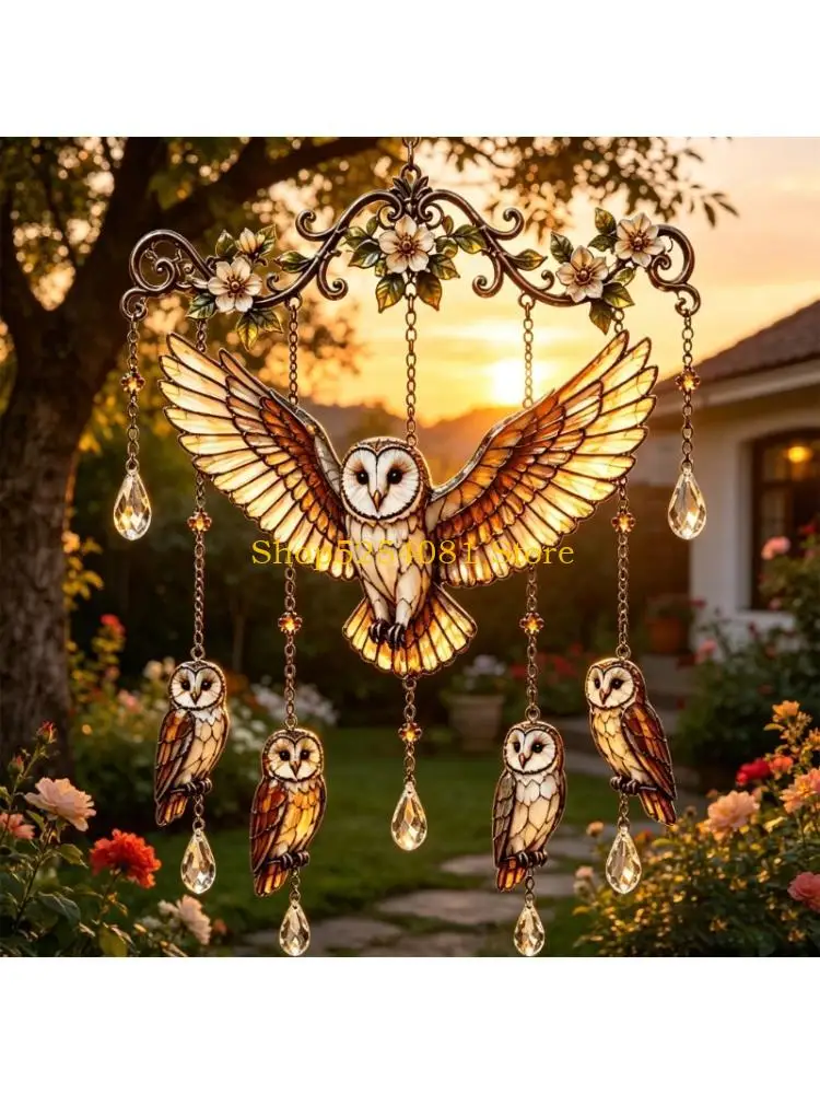 AXYC Birds Shape Crystal Suncatchers Window Hanging Crystal Drop Prism Rainbows Makers Wind Chimes for Home Garden Decoration