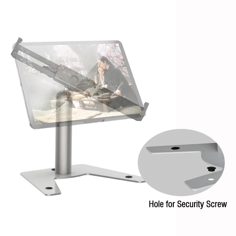 High Quality Round Metal Tube Profile Table Stand For iPad