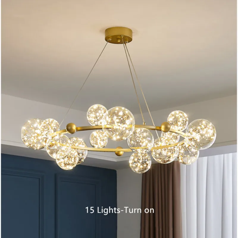 

Nordic Atmosphere Gypsophila Led Pendant Lamp Art Warm Romantic Kitchen Dining Table Bedrom Bar Decoration Haning Light Fixtures