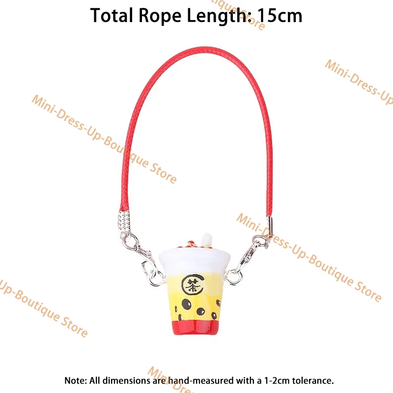 15-17cm에 적합한 귀여운 플러시 장난감 펜던트 달콤한 진주 음료 액세서리 사랑스러운 인형집 장식품 패셔너블한 선물 펜던트