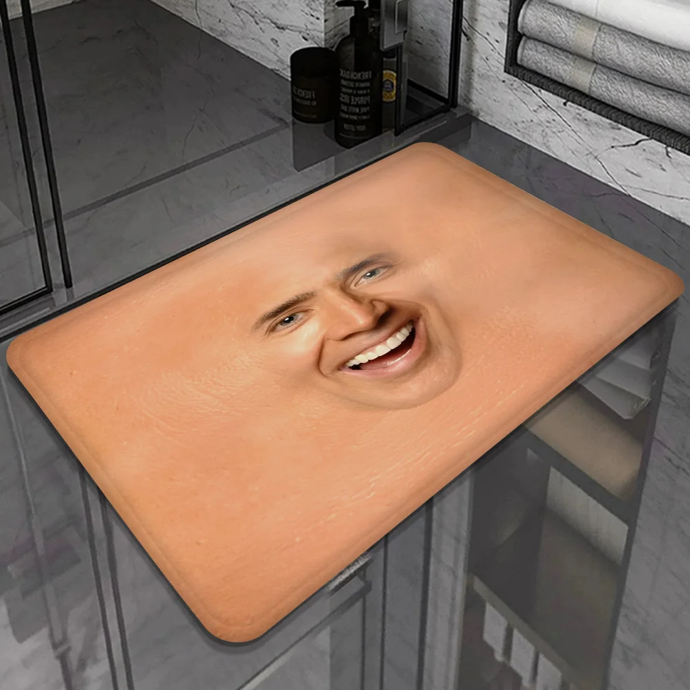 Nicolas Cage Face Hallway Carpet INS Style Soft Bedroom Floor House Laundry Room Mat Anti-skid Bedside Area Rugs