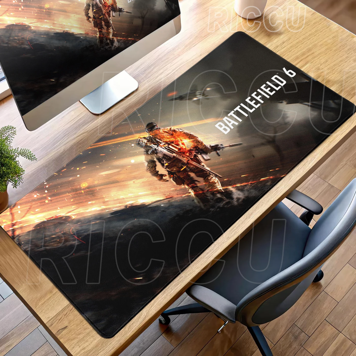 

XXL Mouse Pad Game Battlefield 6 Mousepad Keyboard Large Playpad Office PC Accessories Lock Edge Gaming E-sports Desk Mat Carpet
