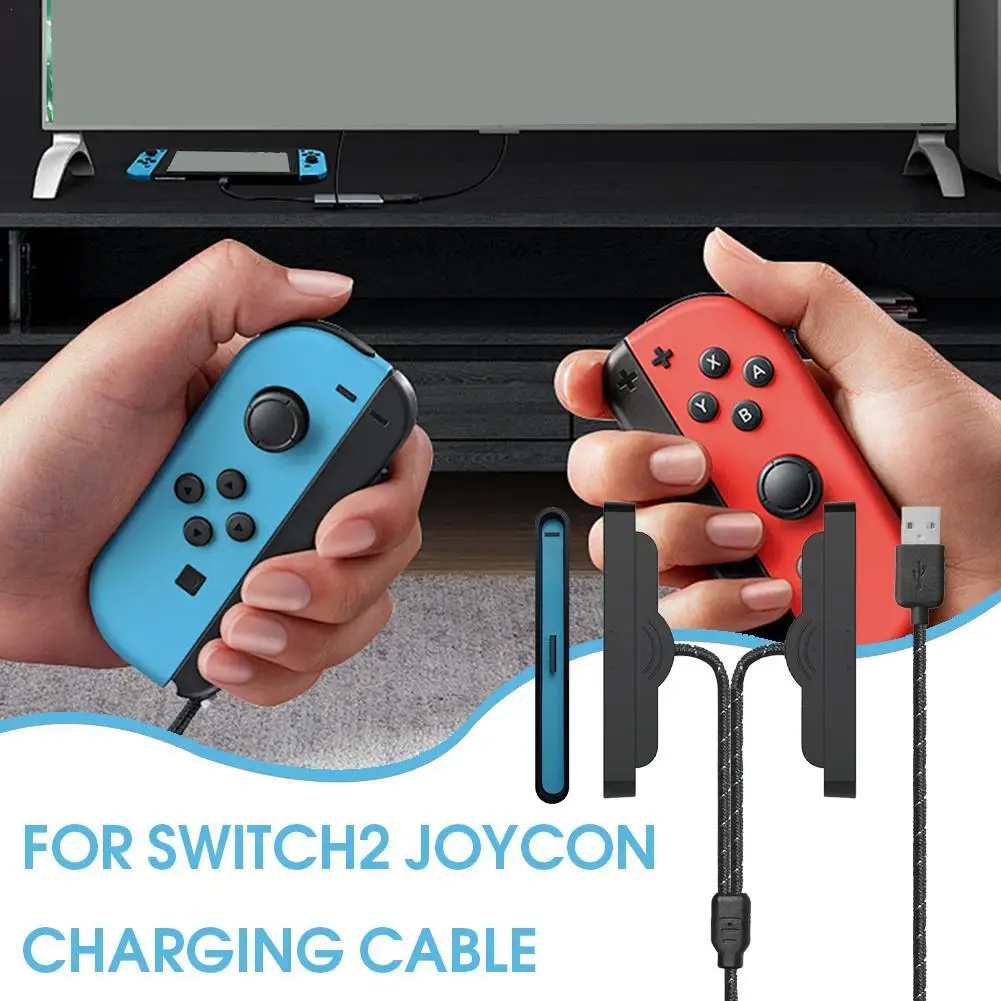 Portable Charger Cable 2In1 Controller Charger  For Switch 2 Joycon Split Charging Cable Game Accessories For Switch2 Connector
