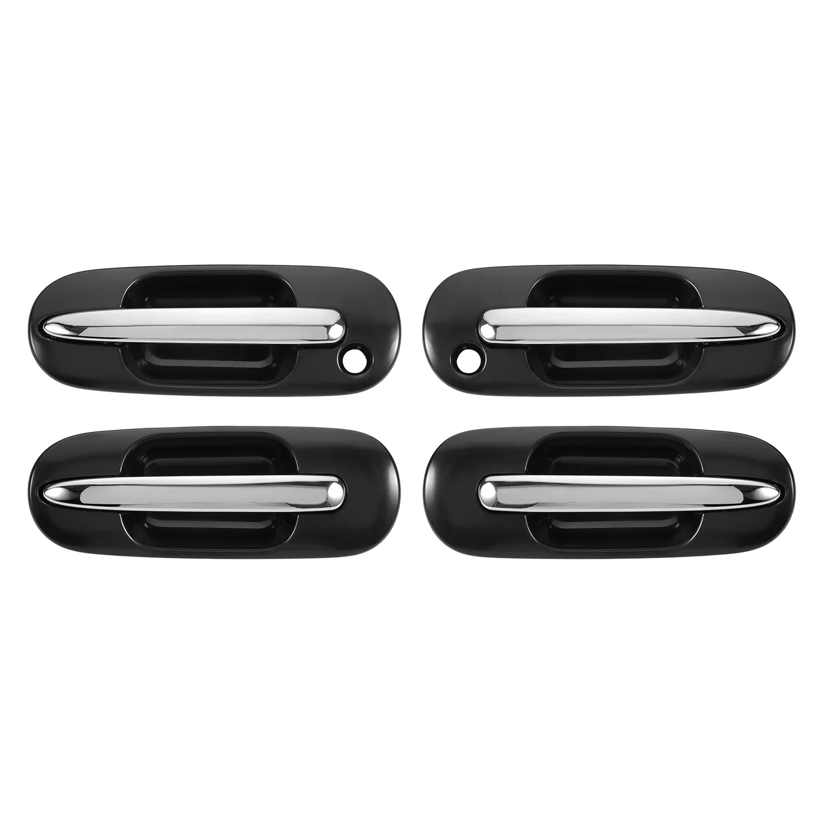 4 Pcs Black Chrome …