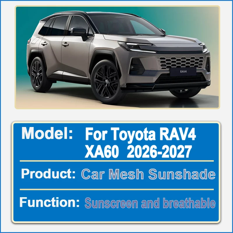 

Auto Mesh Sunshade For Toyota RAV4 XA60 Accessories 2026 2027 2028 Sun Visors Car Sunshades Windows Sun Shades Privacy Curtains