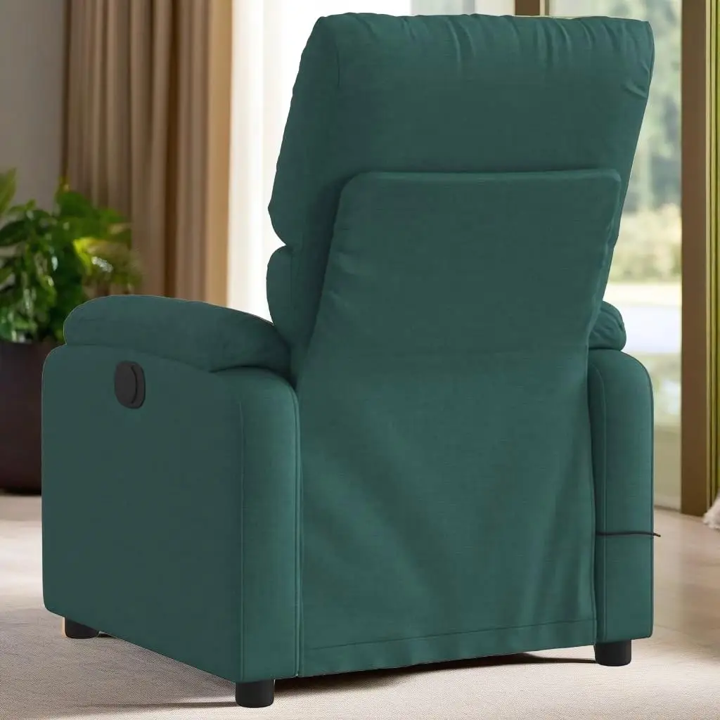 Modern Dark Green Fabric Electric Massage Recliner Chair for Relaxation