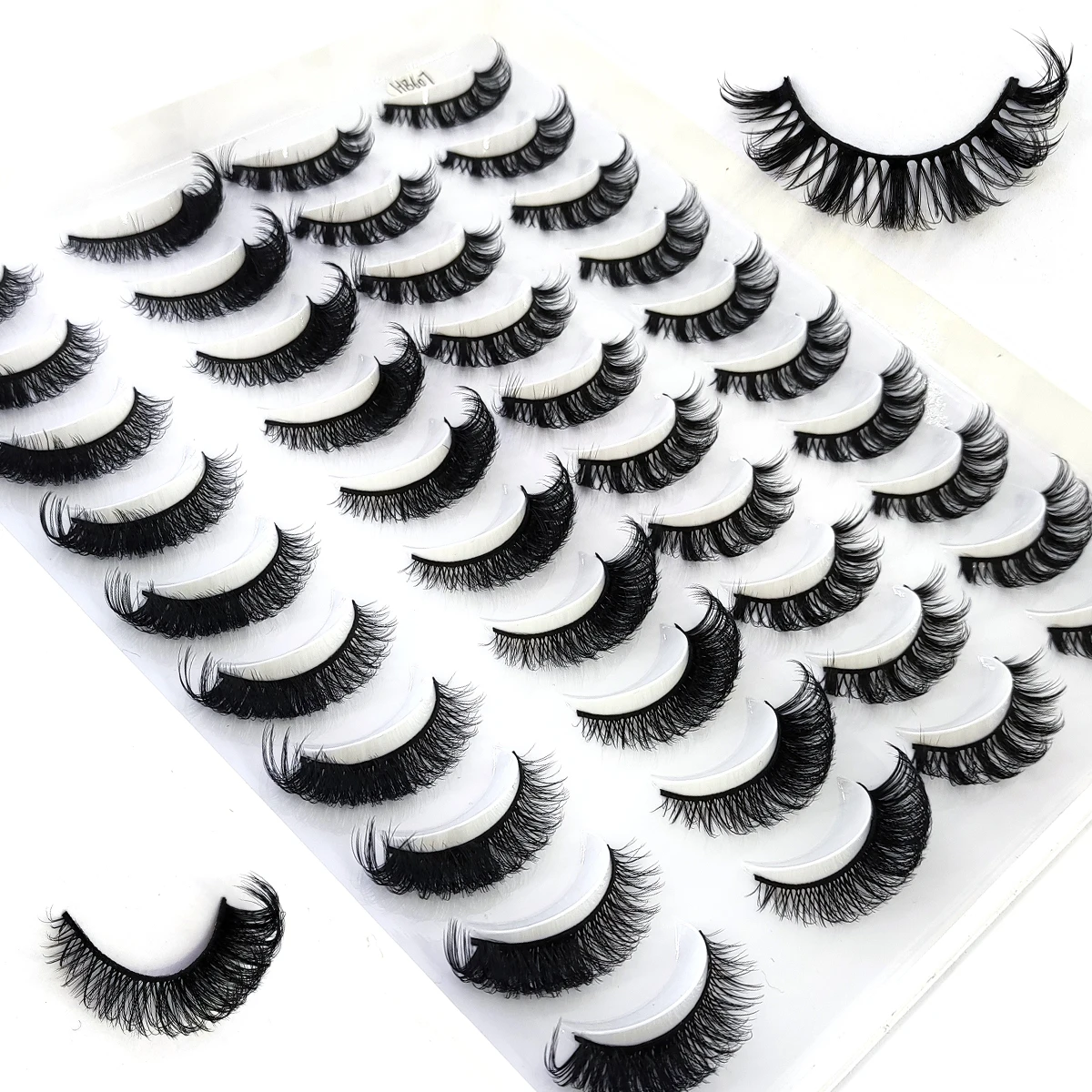 HBZGTLAD 20 زوجًا من رموش المنك الاصطناعية 5D رموش صناعية من المينك الطبيعي حجم دراماتيكي رموش صناعية ممتدة عين صناعية #1