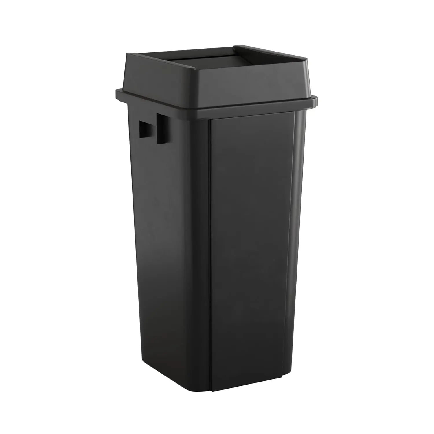 

23 Gallon Black Square Commercial Trash Can with Lid, Customized
