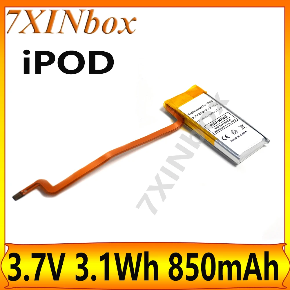 7XINbox 1pcs 3.7V 3.1Wh 850mAh Replacement Battery For Apple iPOD Video 5G 60GB 80GB 160GB 616-0232 MA448LL 616-0229-60 616-0230