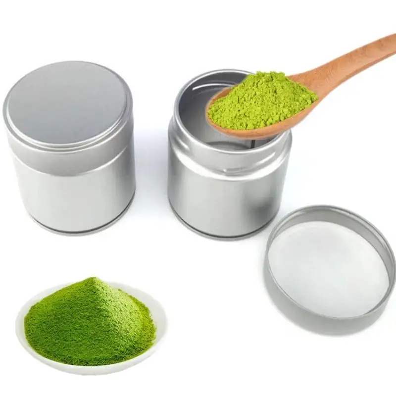 【Tinplate Airtight Tea Canister Portable Mini Matcha Powder Can Tea Sealed Jar Spice Storage Box Container Kitchen Gadgets】
