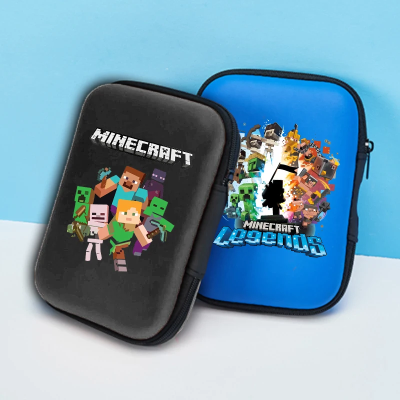

Minecrafted Portable Earphone Case Box USB Data Cable Charging Line Storage Box Zipper Coin Wallet Pills Packing Bag Gift 2026