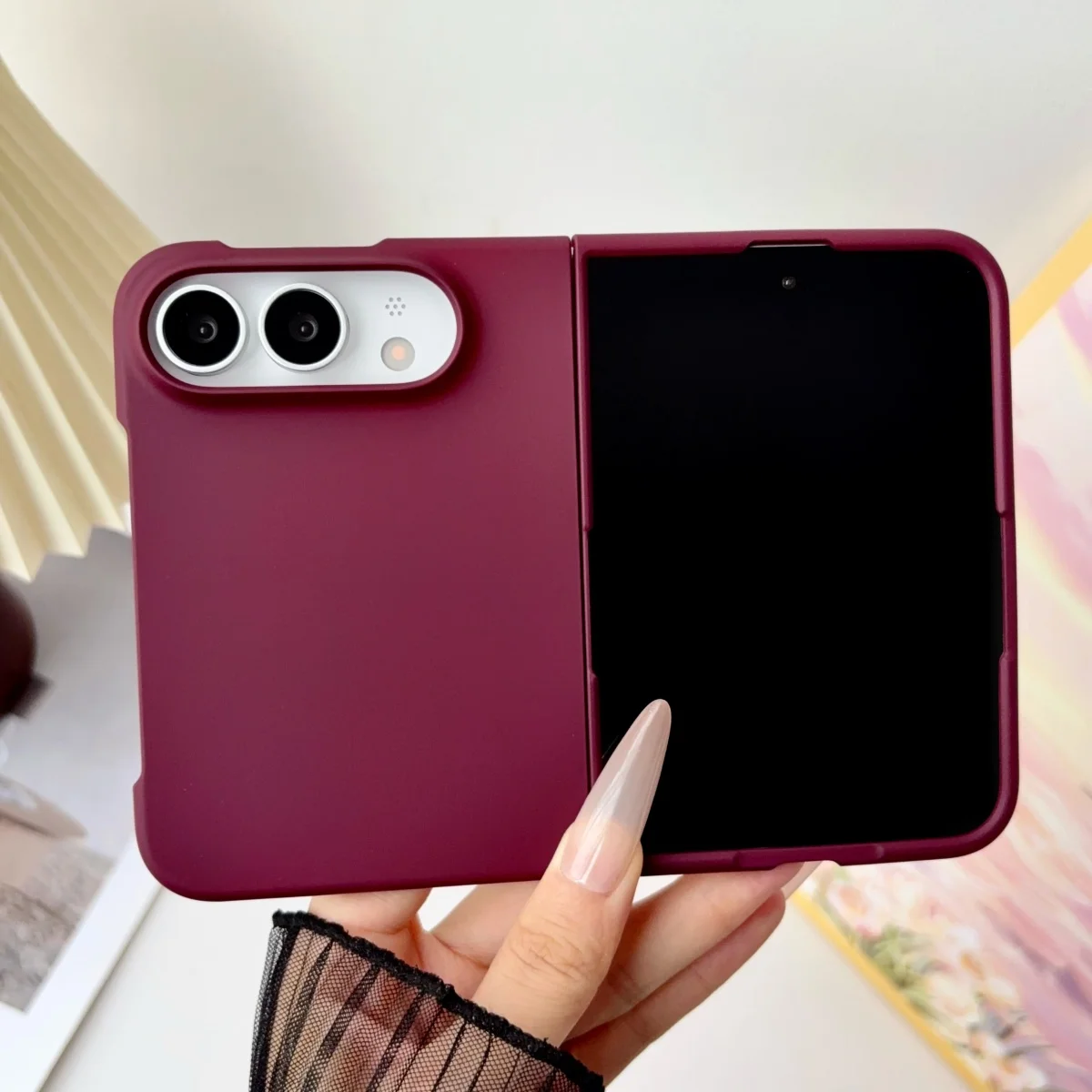 Luxuriöse Matte Ultradünne Bonbonfarbene Handyhülle für iPhone Duo Ultra 2026 Faltbar Stoßfeste PC-Hartschalen-Schutzhülle