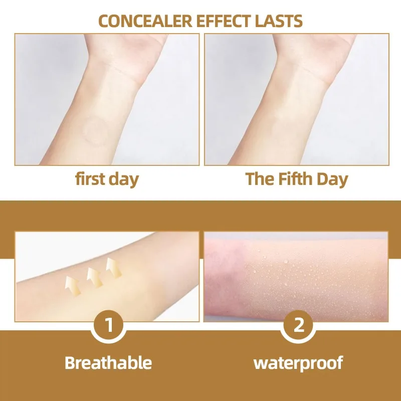 Tattoo Cover Up Skin Color Scar Concealer Sticker Portable Flaw Birthmark Concealing Waterproof Beauty Cosmetic Tools