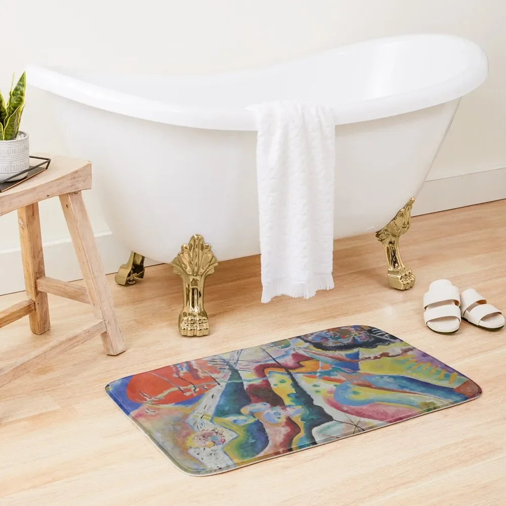 

Red Chalkboard, Abstract, Wassily Kandinsky Bath Mat Hallway Carpet Home Entrances Mats In The Bathroom Mat
