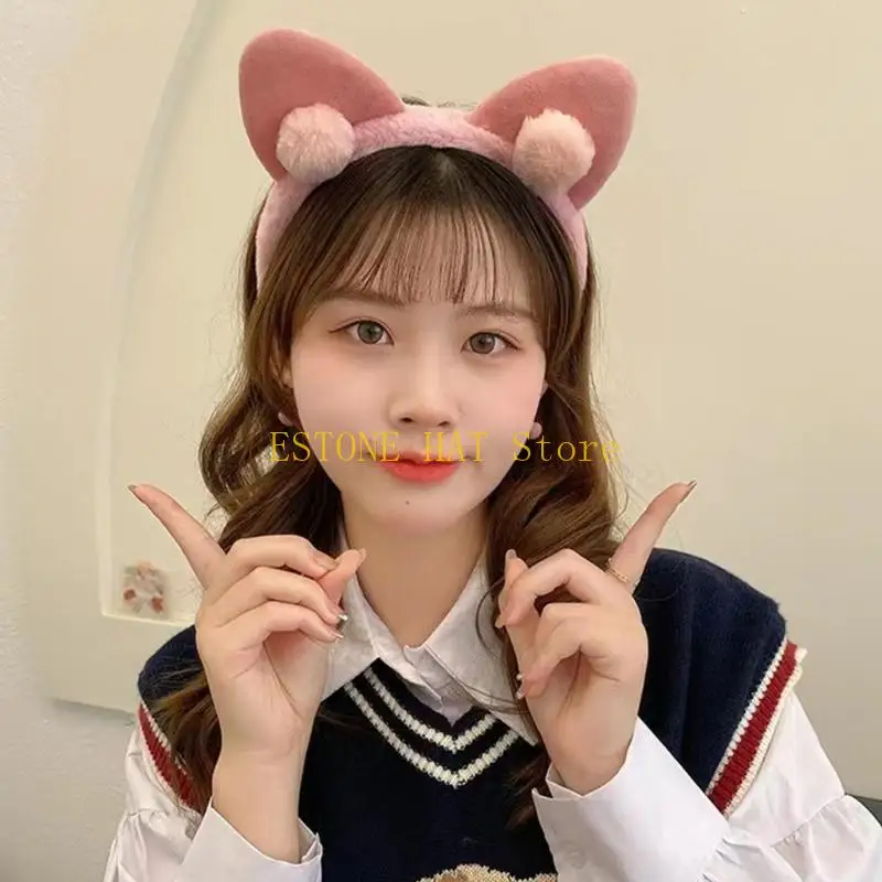 49MF Plush Ears عصابات الرأس فروي آذان حيوان آذان الشعر