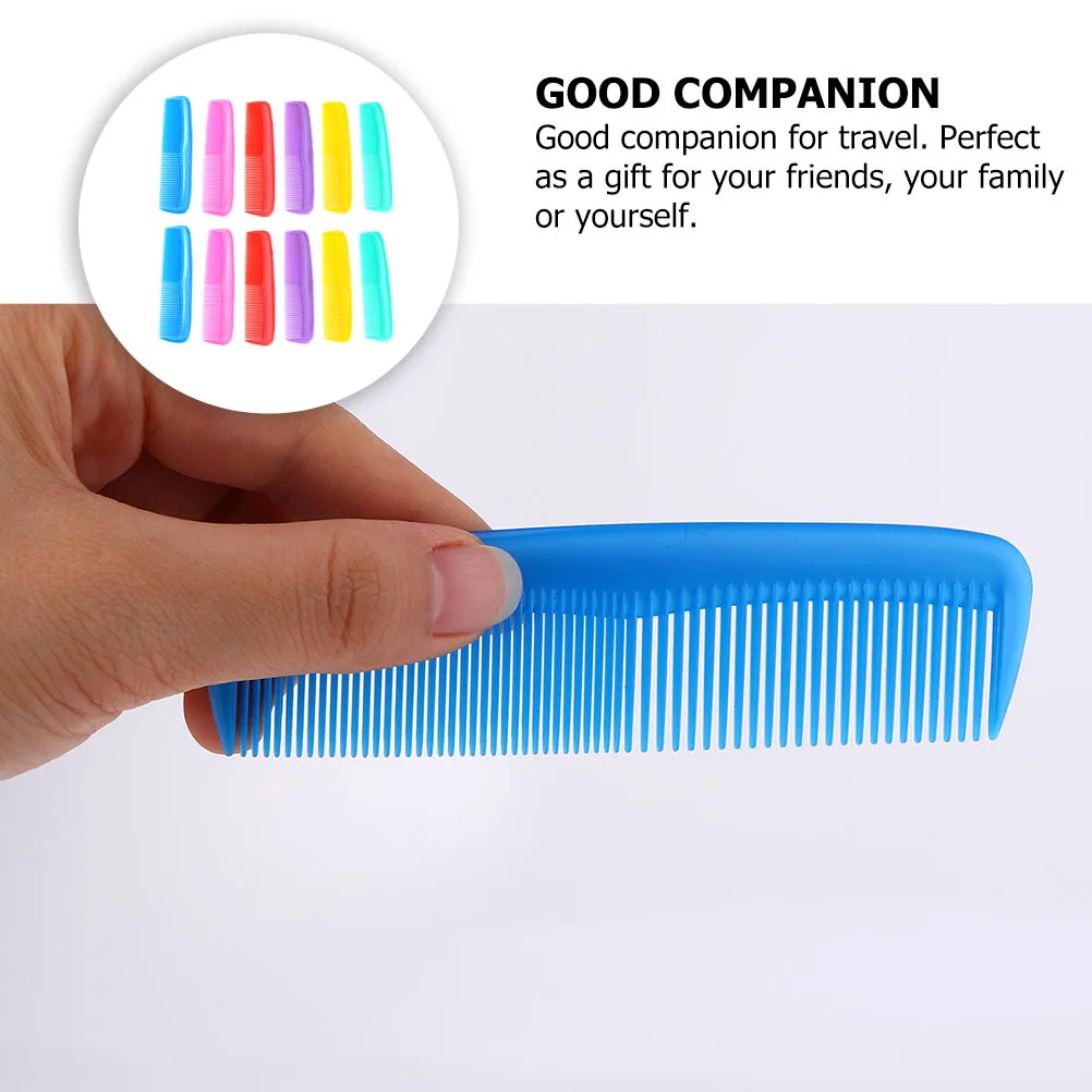 

12Pcs Mini Hair Comb Plastic Portable Anti-Static Hairdressing Comb for Travel Home Salon Barber Styling Barber Accessories