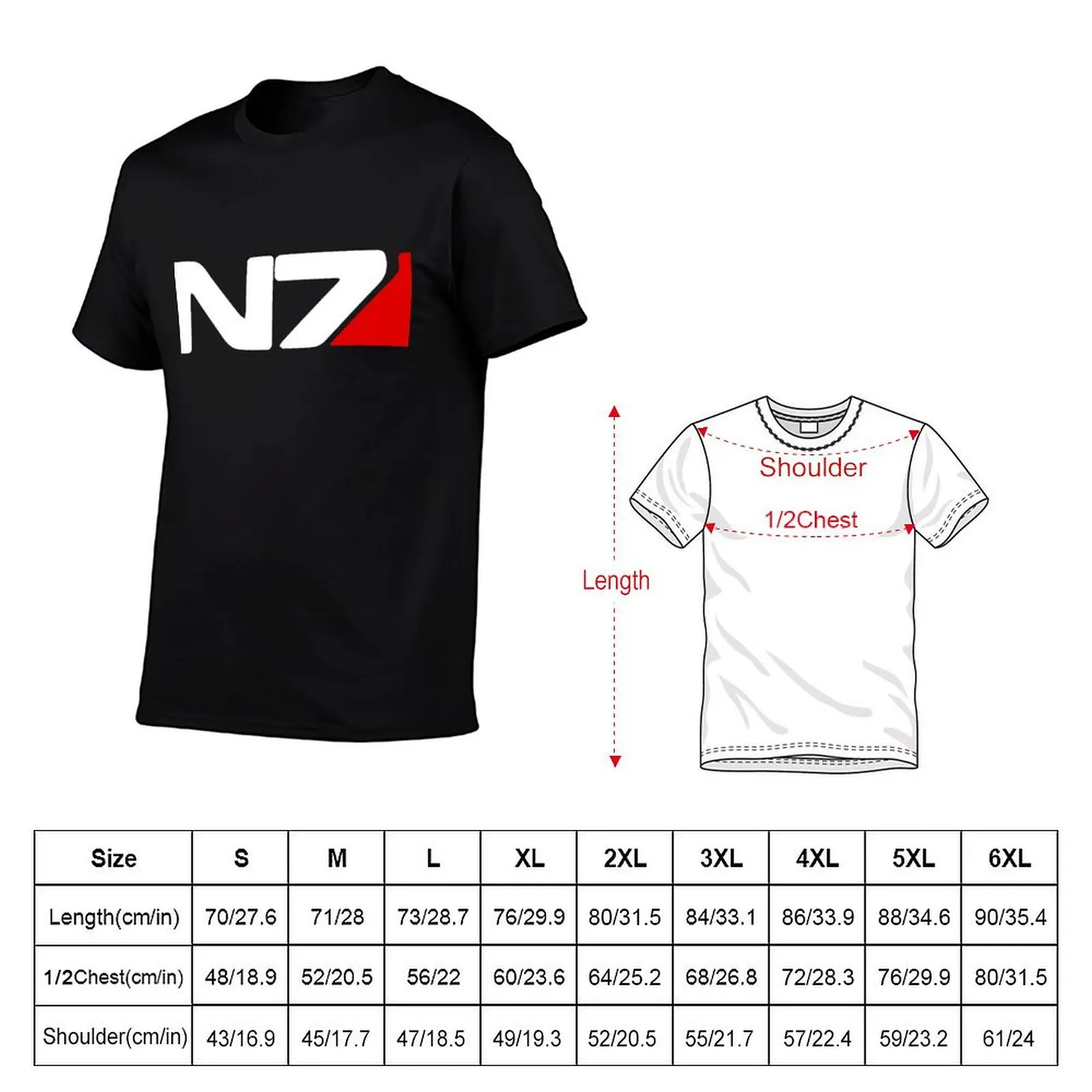 تي شيرت Mass Effect n&-normandy7 تي شيرت للرجال حزمة تي شيرت أبيض مطبوع للرجال تي شيرت