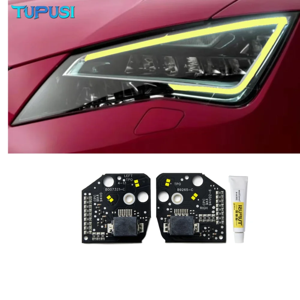 DRL LED Boards for Seat Leon MK3 2013-2016 5F Cupra DRL LED Daytime Running Lights Board Module 5F0941475 5F0941476 image 3