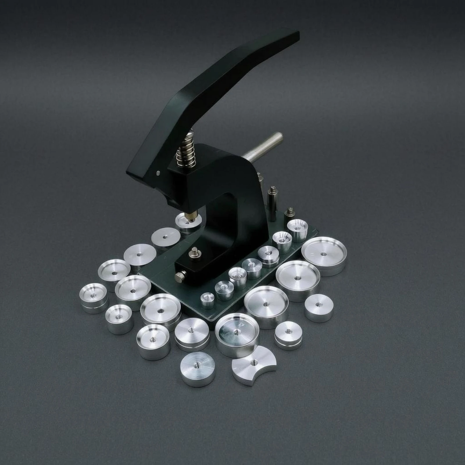 Watch Case Capping Machine Lever Handle Watch Case Closing Machine Bench Tool Black Frame Green Base
