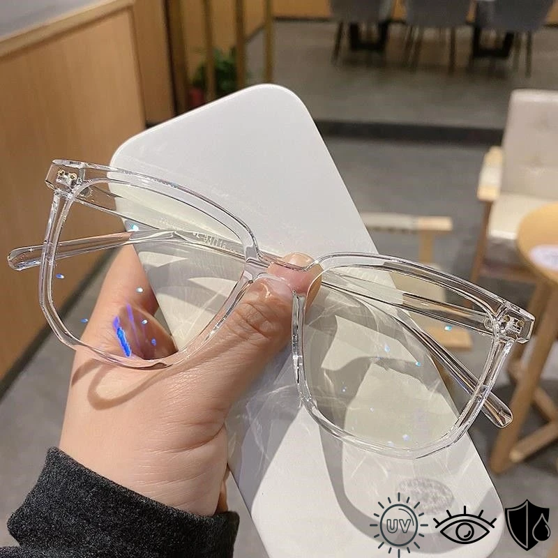 Anti Blue Light Glasses for Men Computer Women Eyeglass Fashion Optical Plain Frame Spectacles Transparent Blocking Glasses