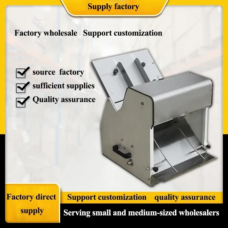 Bakery Bread Slicer Energy Saving Mode Stainless Steel Bread Slicer 20 Blade Automatic Bread Slicer Machine for Homemade Loaves